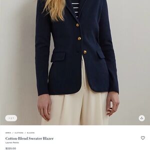 Polo Ralph Lauren Navy Blazer with Gold Buttons